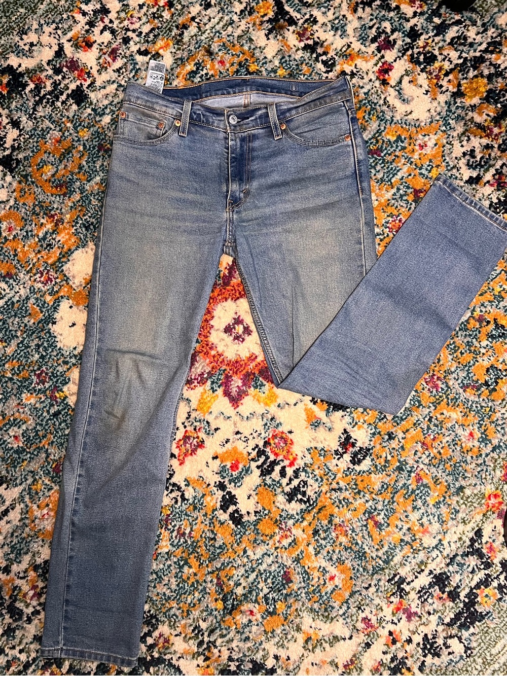 Levi's Men’s Slim Straight Jeans in Light Blue Wash